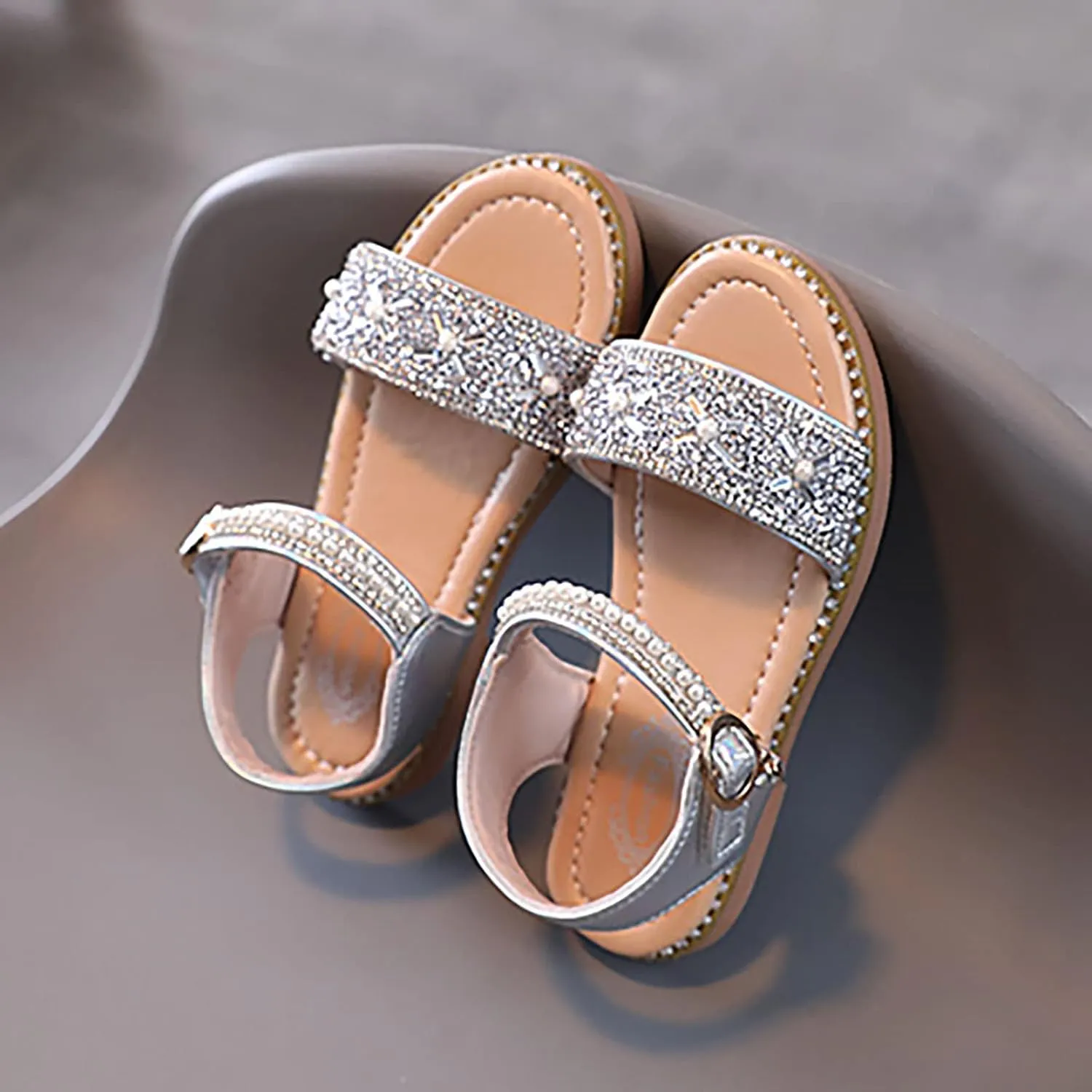 2 Flip Flops Toddler Girl Sandals Easter Flower Girl Dress Shoes Open Toe Little Kid Big Girl Slippers Size 6