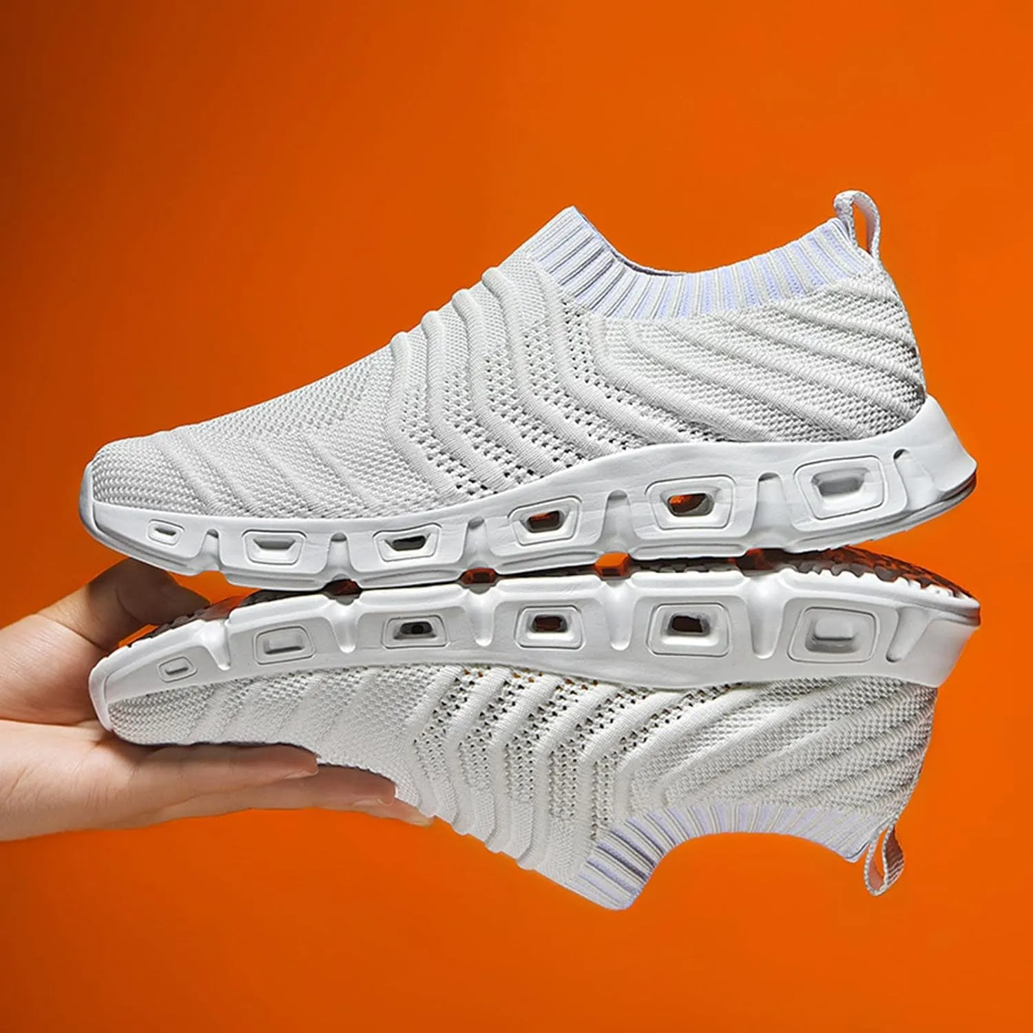 2022 New Men's Hollow Flying Woven Lightweight Breathable Comfortable Decompression Fashion Casual Shoes Men Sneaker Men's FA