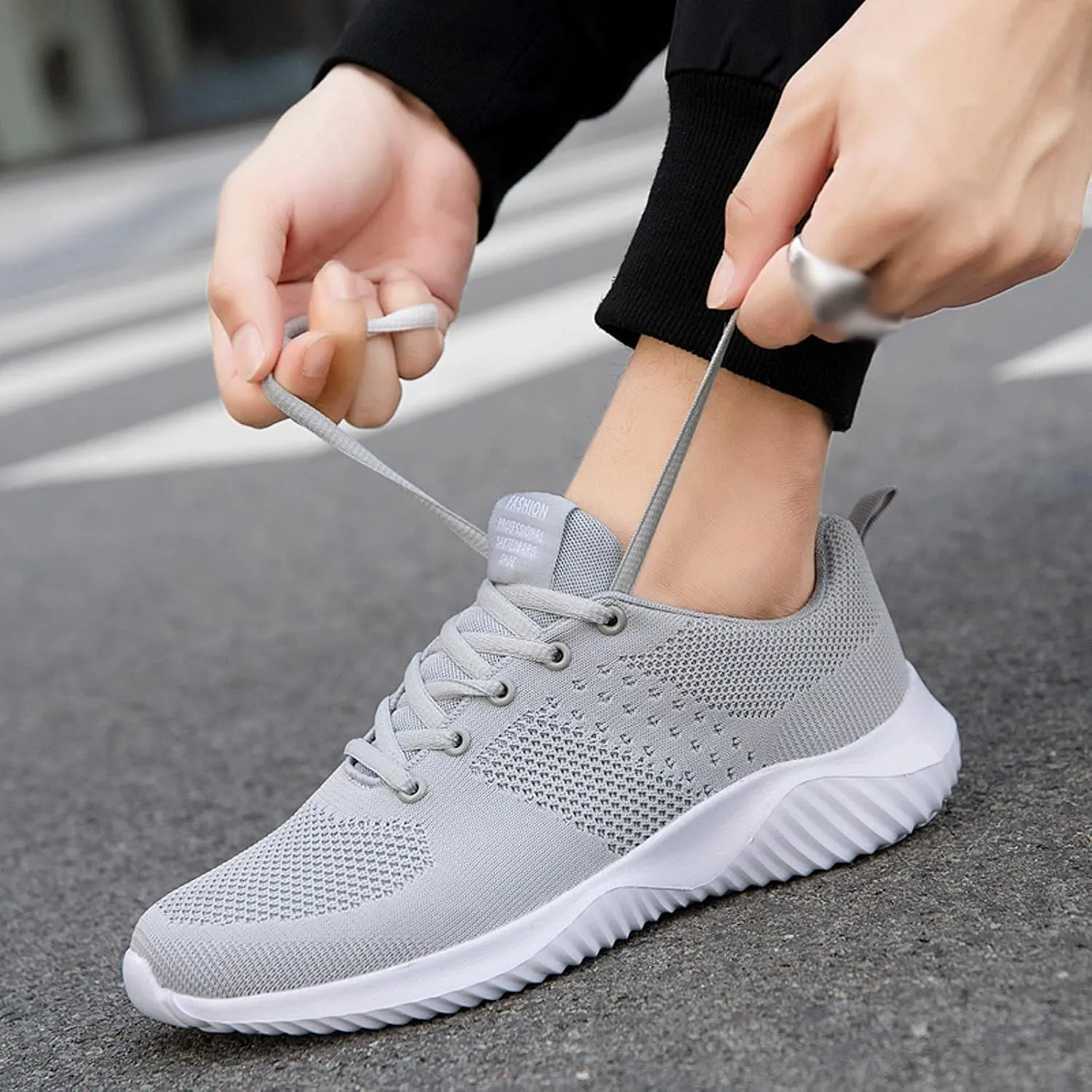 Arch Support Sports Shoes for Men Casual Sneaker Mesh Breathable Walking Shoe Hook and Loop Orthopedic Sneakers