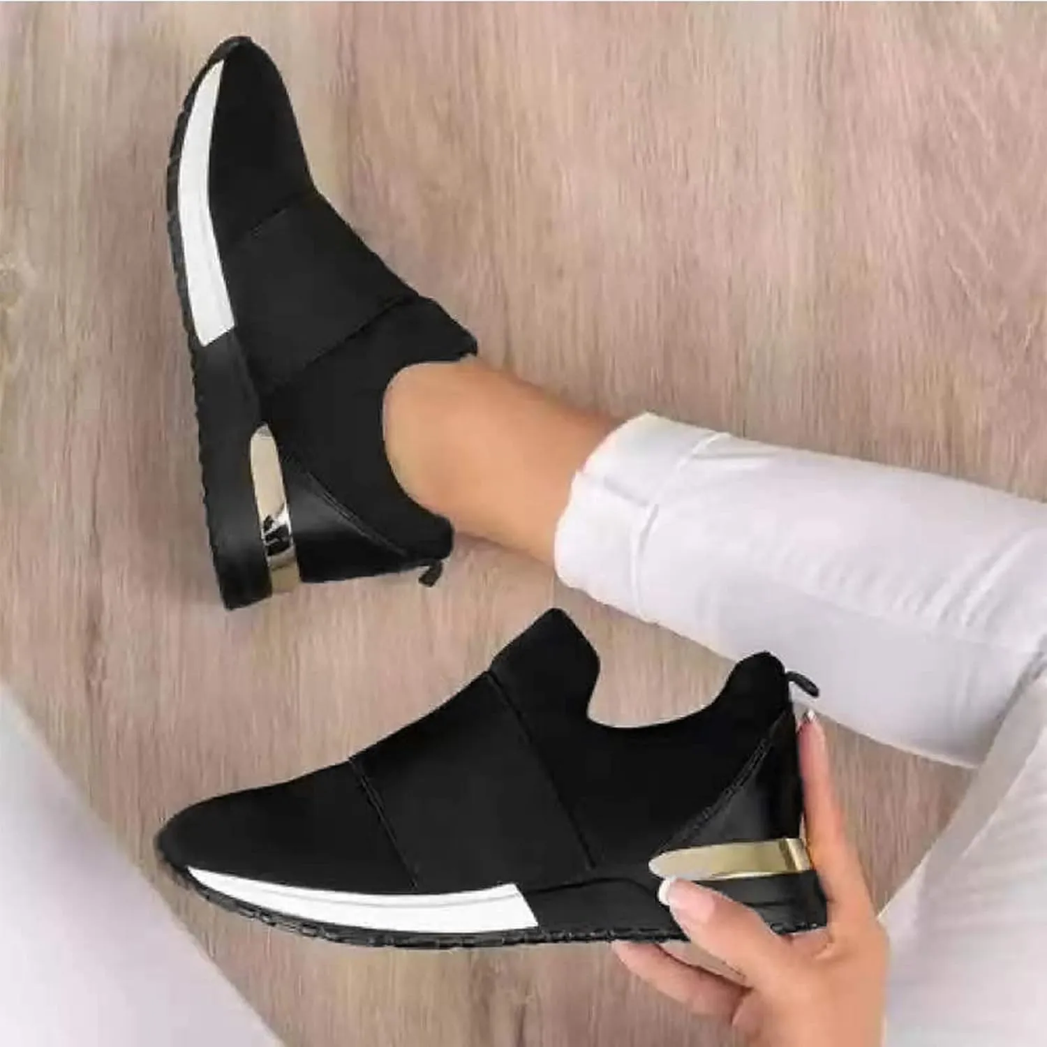 Casual Sneakers for Women Platform Zapatos Antideslizantes Para Mujer De Cocina Women Slip On Shoes Wide Gym Shoes for Women Workout Size 12 Zapatos Deportivos Para Gym De Mujer