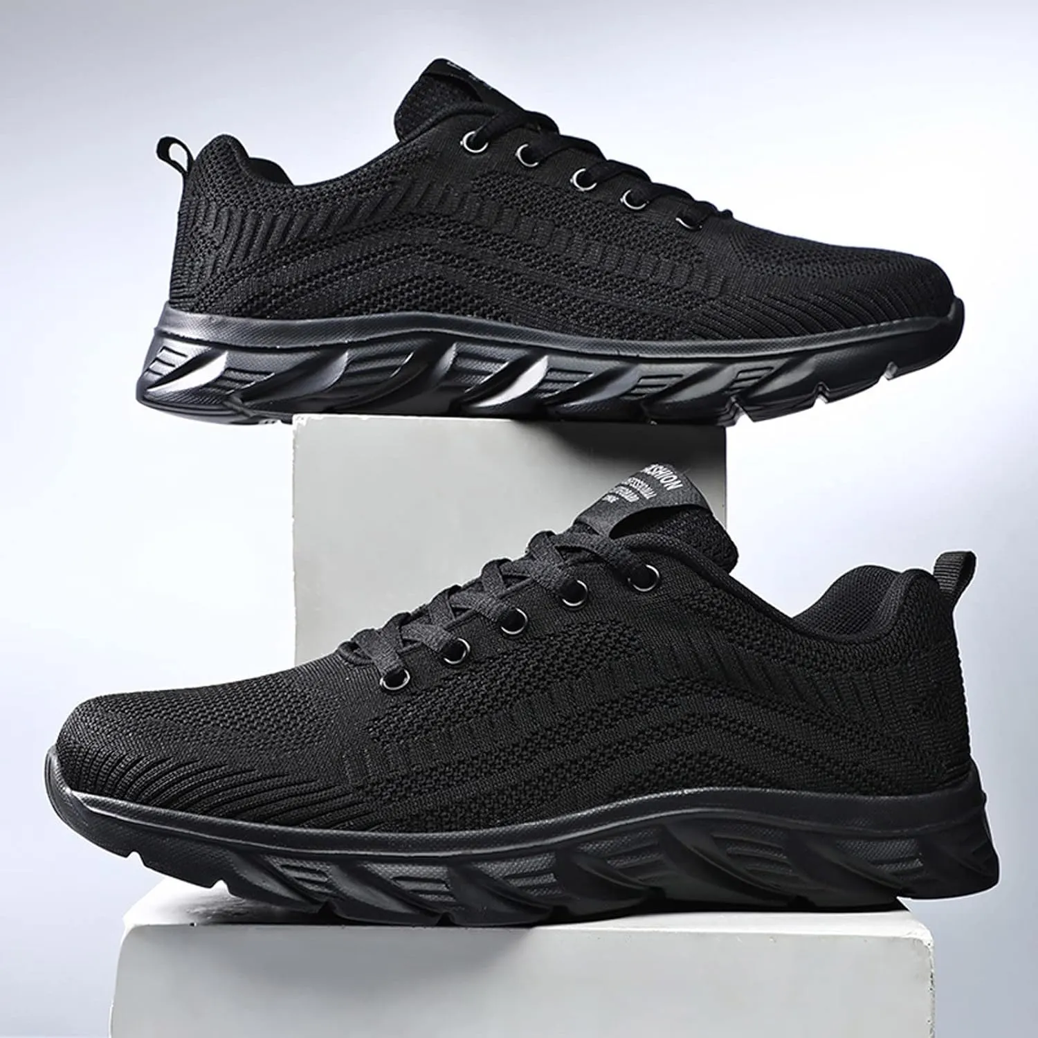Chunky Sneakers Women Comfy Slip On Shoes for Women Slip On Gym Shoes for Women Wide Width Women's Running Shoes All Black Fashion Sneakers Shoes for Women