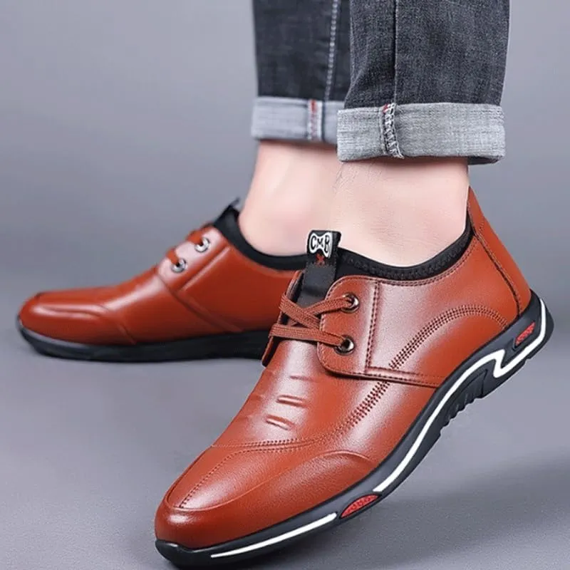 Classic Leather Loafers Genuine Leather Business Brogue Handmade Formal Oxfords Shoe for Men Comfort Orthopedic Shoes for Men