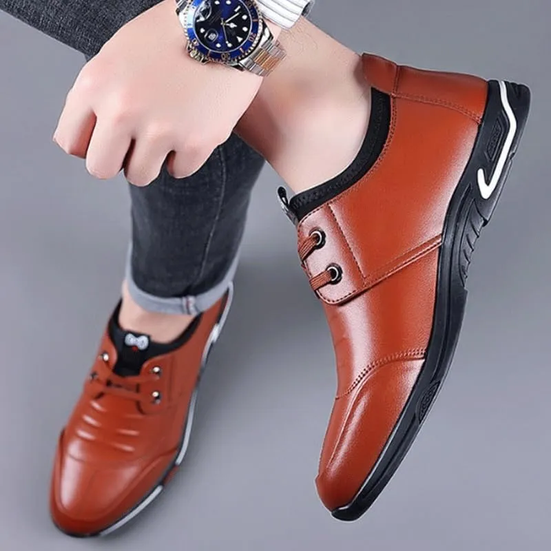 Classic Leather Loafers Genuine Leather Business Brogue Handmade Formal Oxfords Shoe for Men Comfort Orthopedic Shoes for Men