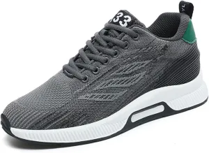 Couple Men's Elevator Shoes Men's Casual Mesh Trainers Lightweight Breathable Lace Up Sneaker Rack for Men on Door