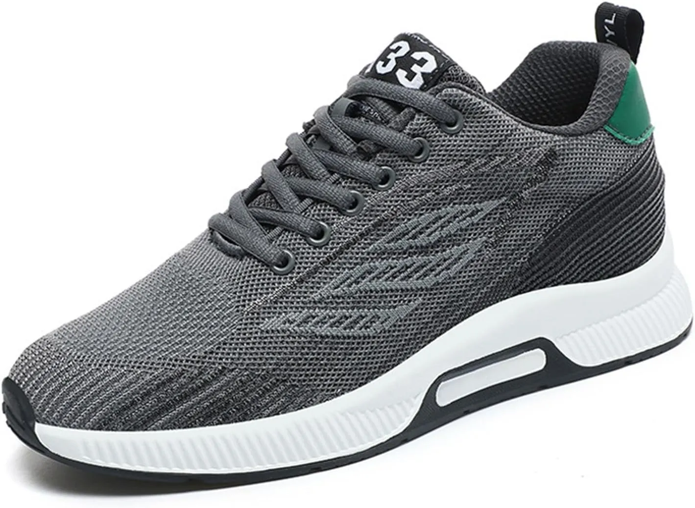 Couple Men's Elevator Shoes Men's Casual Mesh Trainers Lightweight Breathable Lace Up Sneaker Rack for Men on Door