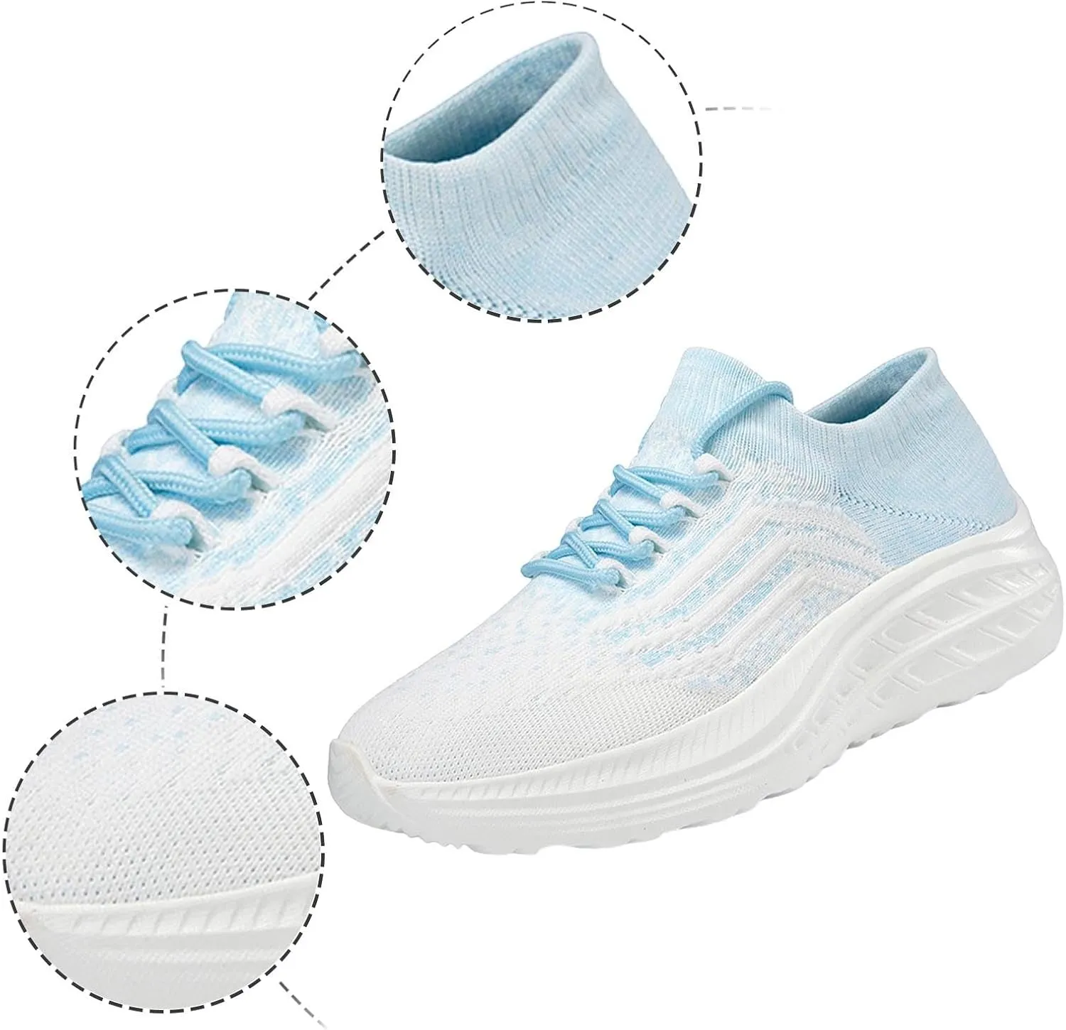 Couples Spring Summer Fashion Mesh Lace Up Platform Sneakers Comfortable Breathable Running Shoes Girls Sneaker Size 1