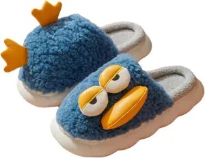 Cute Duck Furry Animal Slippers for Women Men Warm Fluffy Soft House Slippers Indoor Outdoor