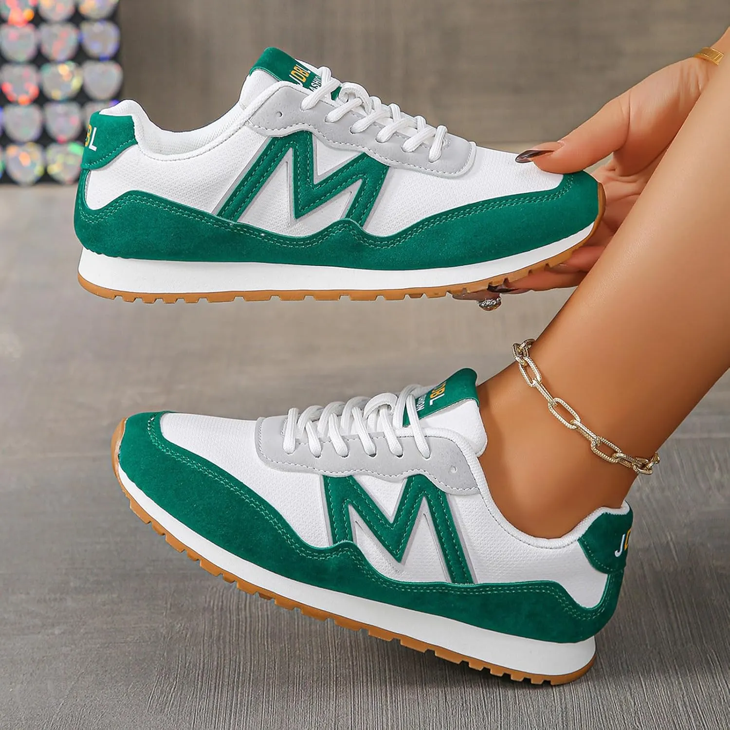 European and America Plus Size Casual Shoes for Women's Spring and Autumn New Round Toe Lace Up Color Women Water Shoes