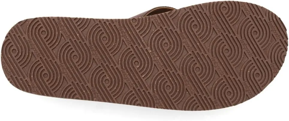 Feelgoodz Men's Zensole Kinderz Water-resistant Vegan Leather/Natural Rubber Flip Flops