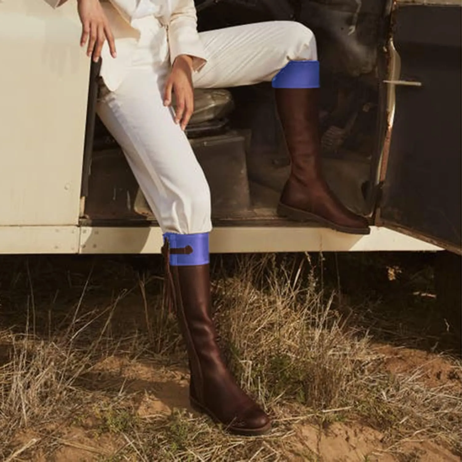 FOWT Women Cowboy Knee High Boots Low Chunky Heel Fringed Knee Boots Round Toe Side Zipper Buckle Boots, Tassel Western Riding Boots Casual or Dress up, Size 4-16