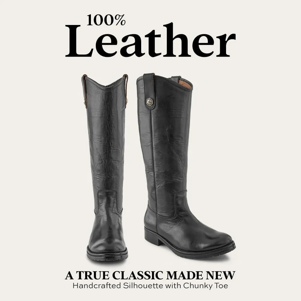 Frye Melissa Button 2 Equestrian-Inspired Tall Boots for Women Made from Hard-Wearing Vintage Leather with Antique Metal Hardware and Leather Outsole  15  Shaft Height