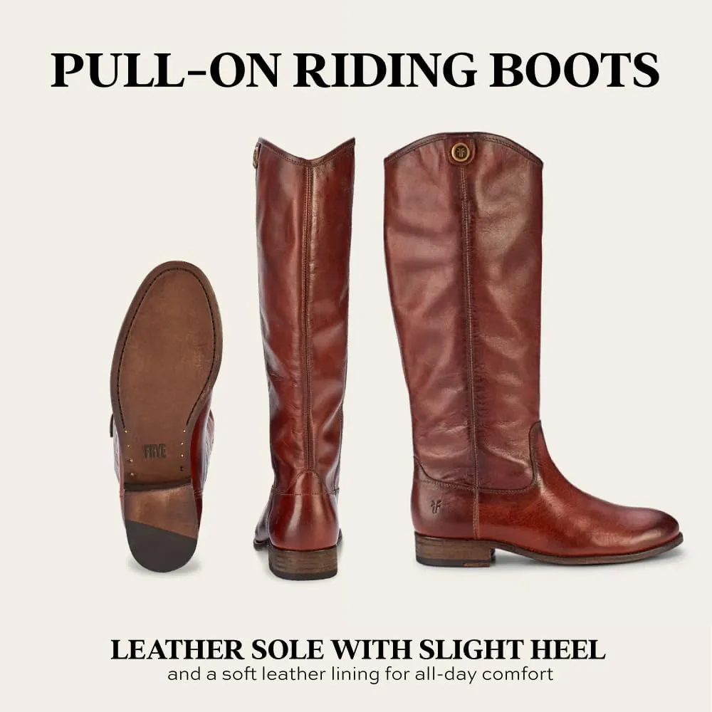Frye Melissa Button 2 Equestrian-Inspired Tall Boots for Women Made from Hard-Wearing Vintage Leather with Antique Metal Hardware and Leather Outsole  15  Shaft Height