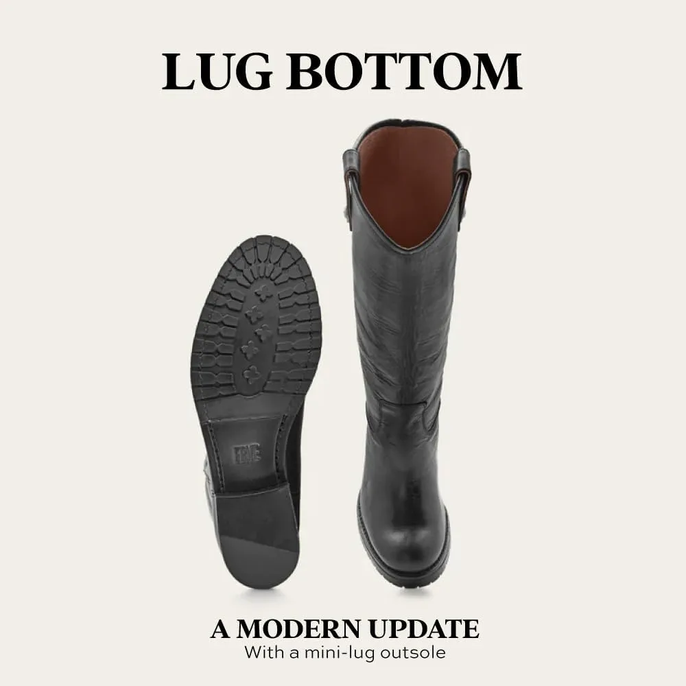 Frye Melissa Button 2 Equestrian-Inspired Tall Boots for Women Made from Hard-Wearing Vintage Leather with Antique Metal Hardware and Leather Outsole  15  Shaft Height