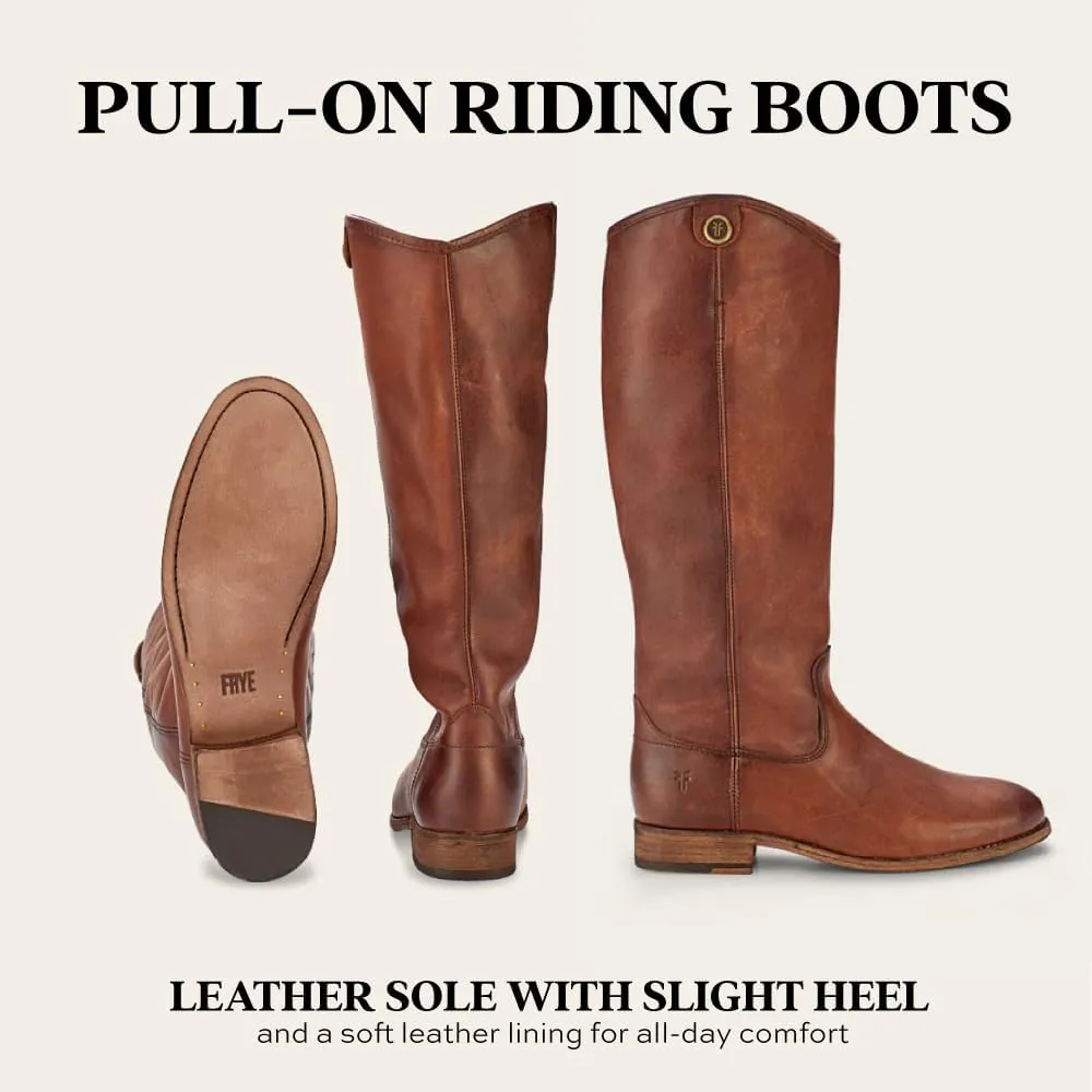 Frye Melissa Button 2 Equestrian-Inspired Tall Boots for Women Made from Hard-Wearing Vintage Leather with Antique Metal Hardware and Leather Outsole  15  Shaft Height