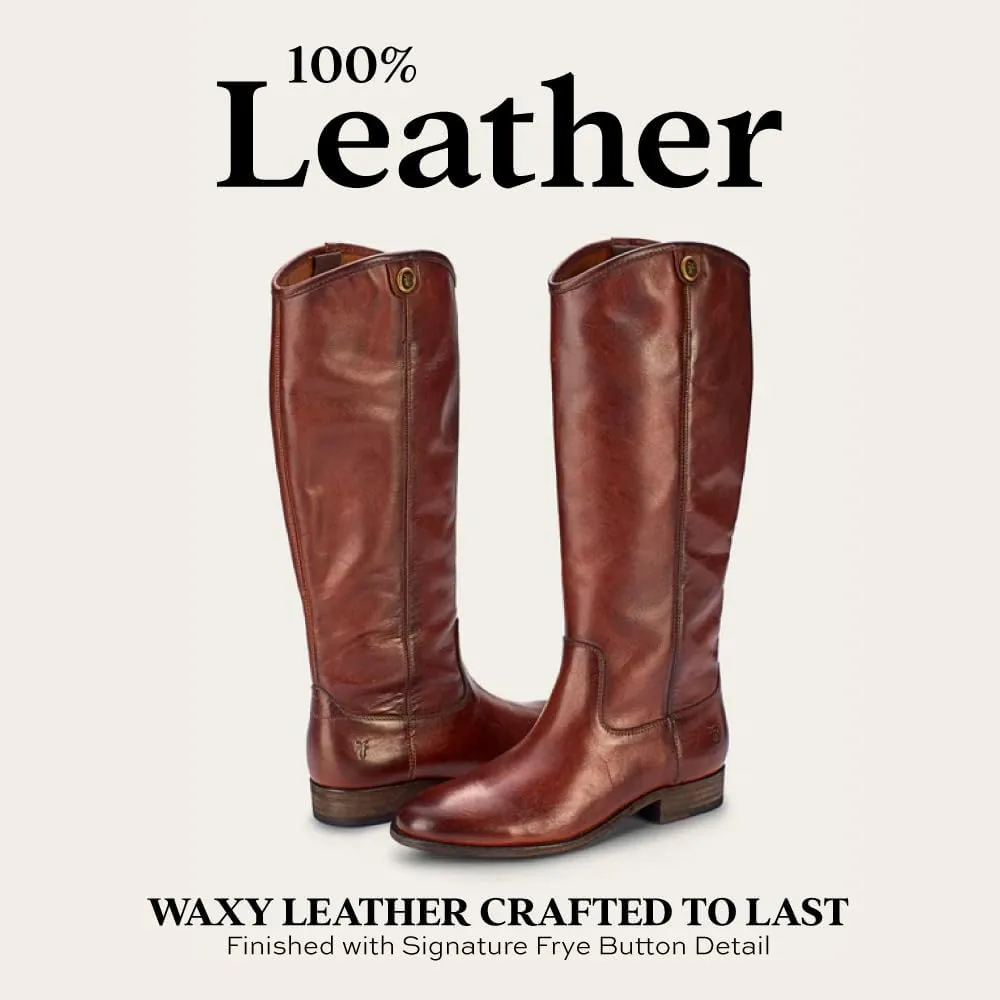 Frye Melissa Button 2 Equestrian-Inspired Tall Boots for Women Made from Hard-Wearing Vintage Leather with Antique Metal Hardware and Leather Outsole  15  Shaft Height