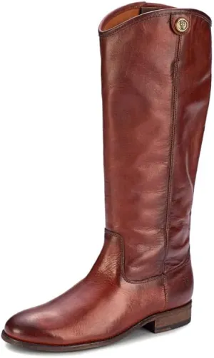 Frye Melissa Button 2 Equestrian-Inspired Tall Boots for Women Made from Hard-Wearing Vintage Leather with Antique Metal Hardware and Leather Outsole  15  Shaft Height