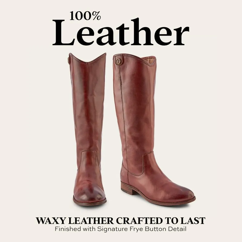Frye Melissa Button 2 Equestrian-Inspired Tall Boots for Women Made from Hard-Wearing Vintage Leather with Antique Metal Hardware and Leather Outsole  15  Shaft Height