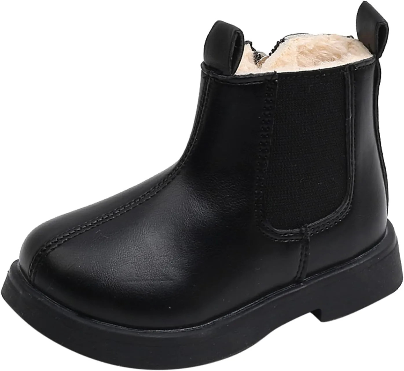 Girl Boots Kids Ankle Boots Side Zipper Boots Low Heel Short Winter Snow Boots Anti-Slip Shoes for Big Kids