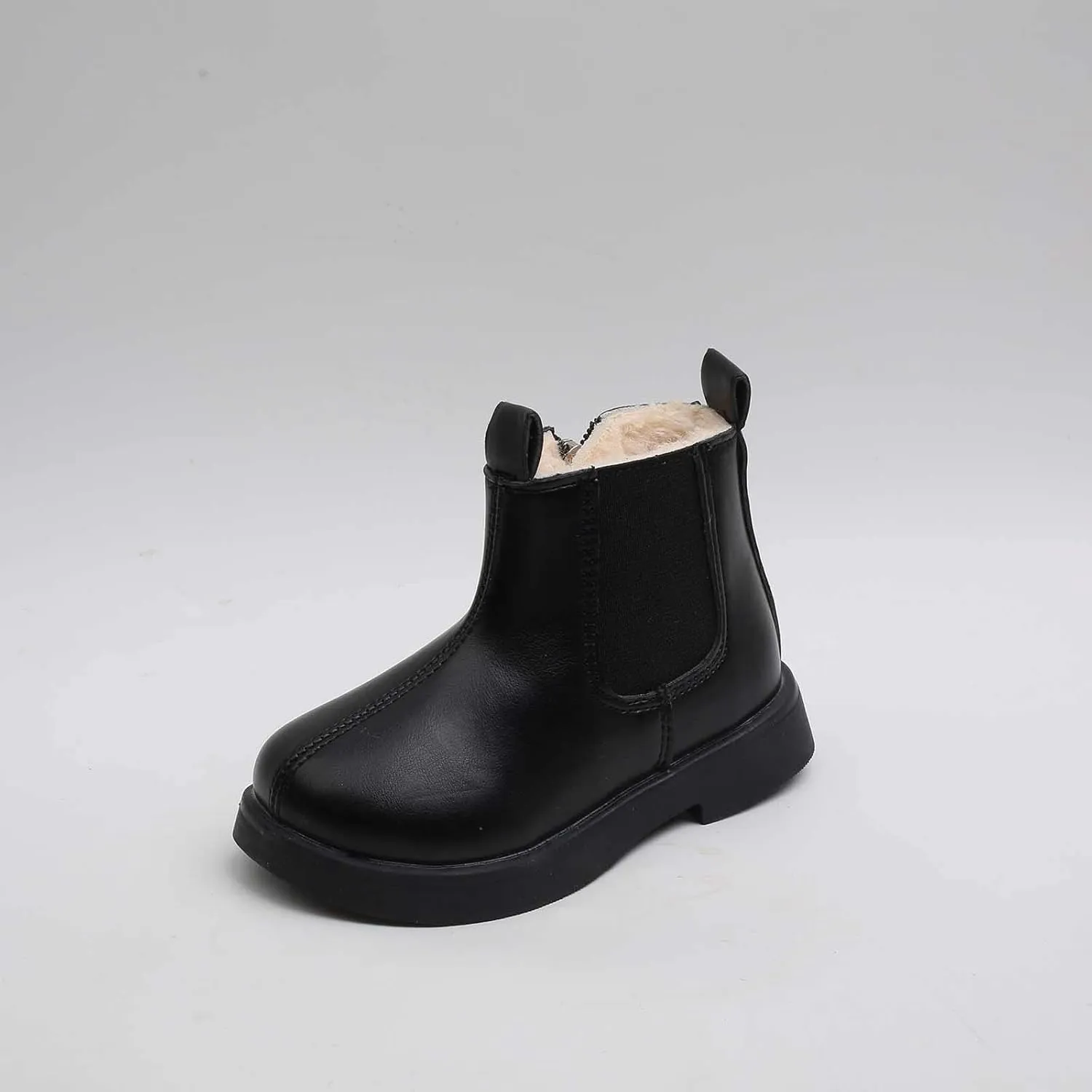 Girl Boots Kids Ankle Boots Side Zipper Boots Low Heel Short Winter Snow Boots Anti-Slip Shoes for Big Kids
