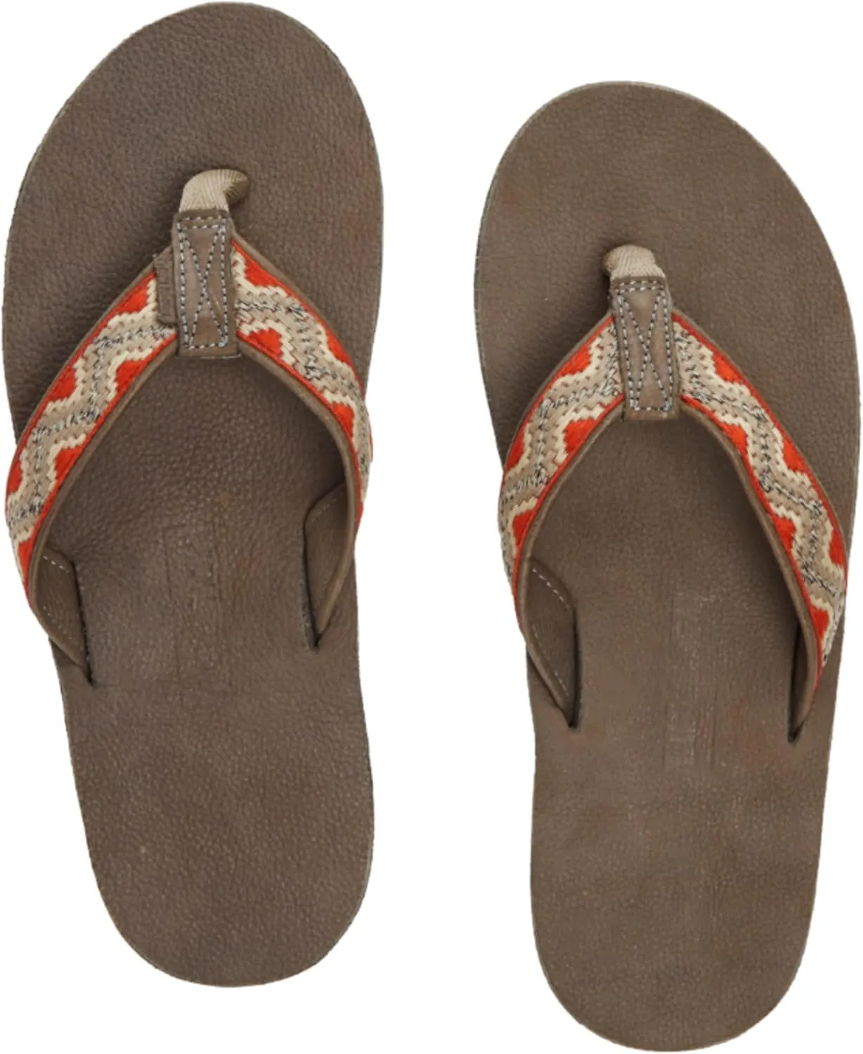 Hari Mari- Fields Camino - Men's Premium Leather Flip Flops with Southwestern Inspired Straps