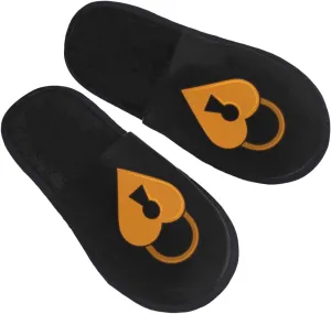 Heart Shaped Lock Slippers Winter Indoor and Outdoor Slipper Warm Cozy Soft Lightweight House Shoes Fuzzy Slip-On Slipper Large