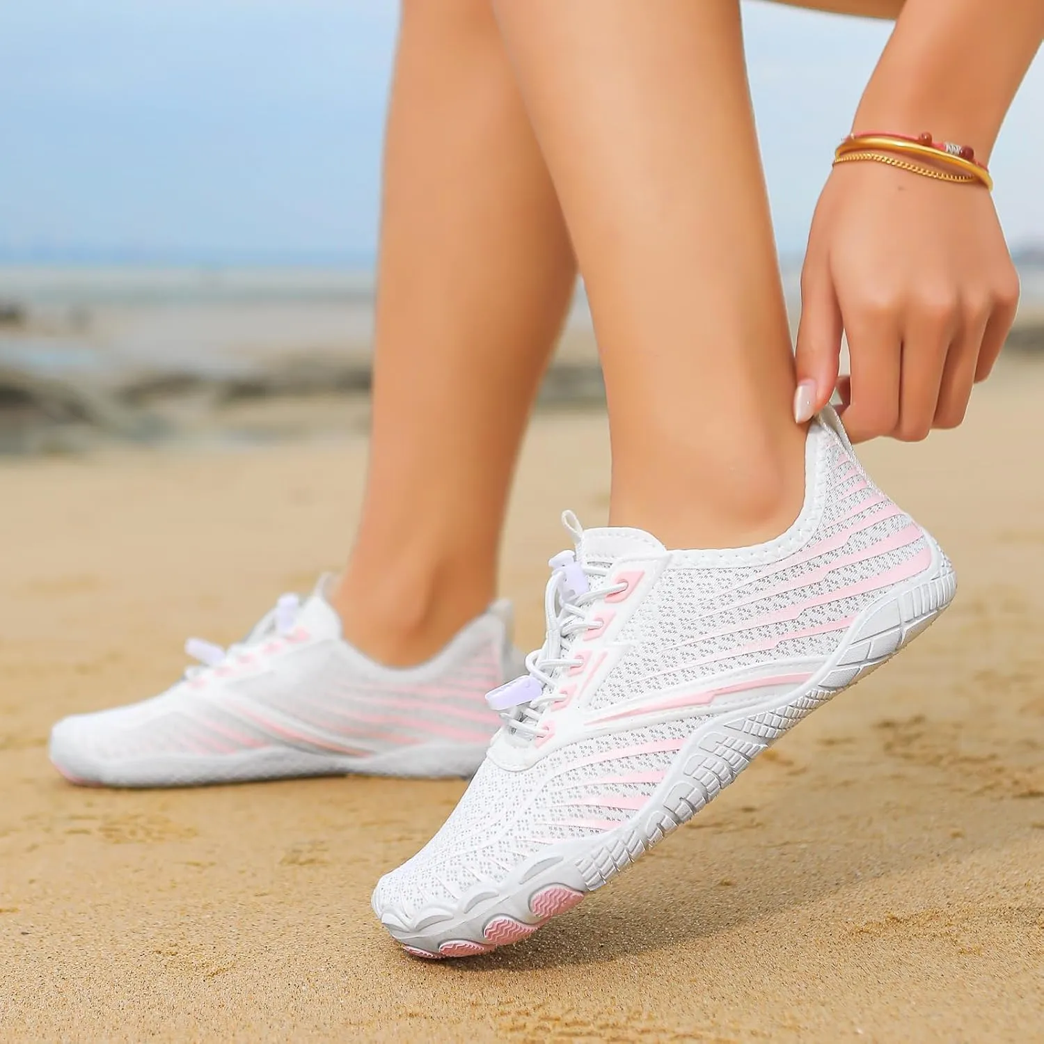 Hike Barefoot Footwear Shoes Unisex Non-Slip Healthy Wide Toe Box Zero Drop Water Shoes Breathable Soft Comfy Trail Footwear Quick Dry Beach Walking Athletic Sneakers