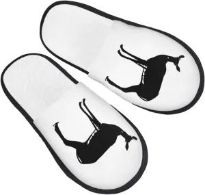 Impala In Silhouette Slippers Winter Indoor and Outdoor Slipper Warm Cozy Soft Lightweight House Shoes Fuzzy Slip-On Slipper Large