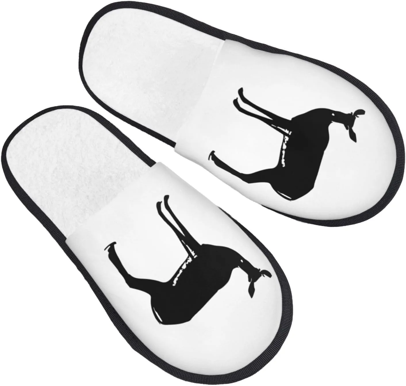 Impala In Silhouette Slippers Winter Indoor and Outdoor Slipper Warm Cozy Soft Lightweight House Shoes Fuzzy Slip-On Slipper Large