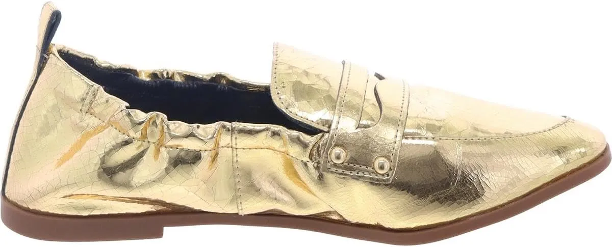 Jessica Simpson Womens Selipa Faux Leather Metallic Loafers