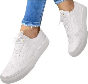 Lausiuoe Christmas Shoes For Women Flats Loafers Slip On Fashion Canvas Sneakers Casual Comfort Non-Slip Walking Shoes