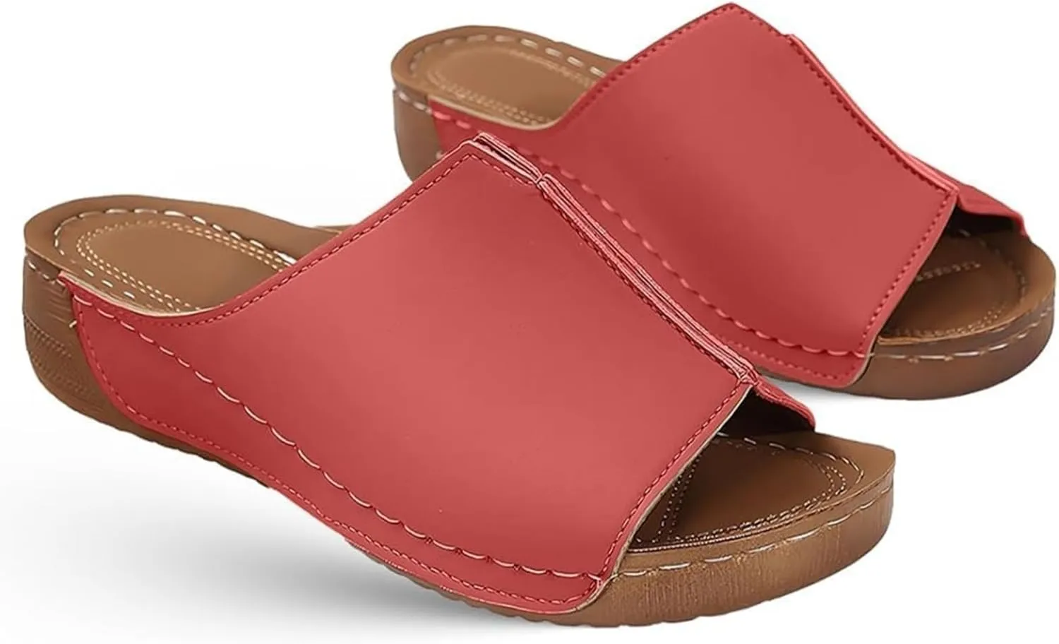 Lausiuoe Sandals Women Dressy Summer Flat Flip Flops Comfortable Walking Orthopedic Slippers Arch Support Orthotic Slides