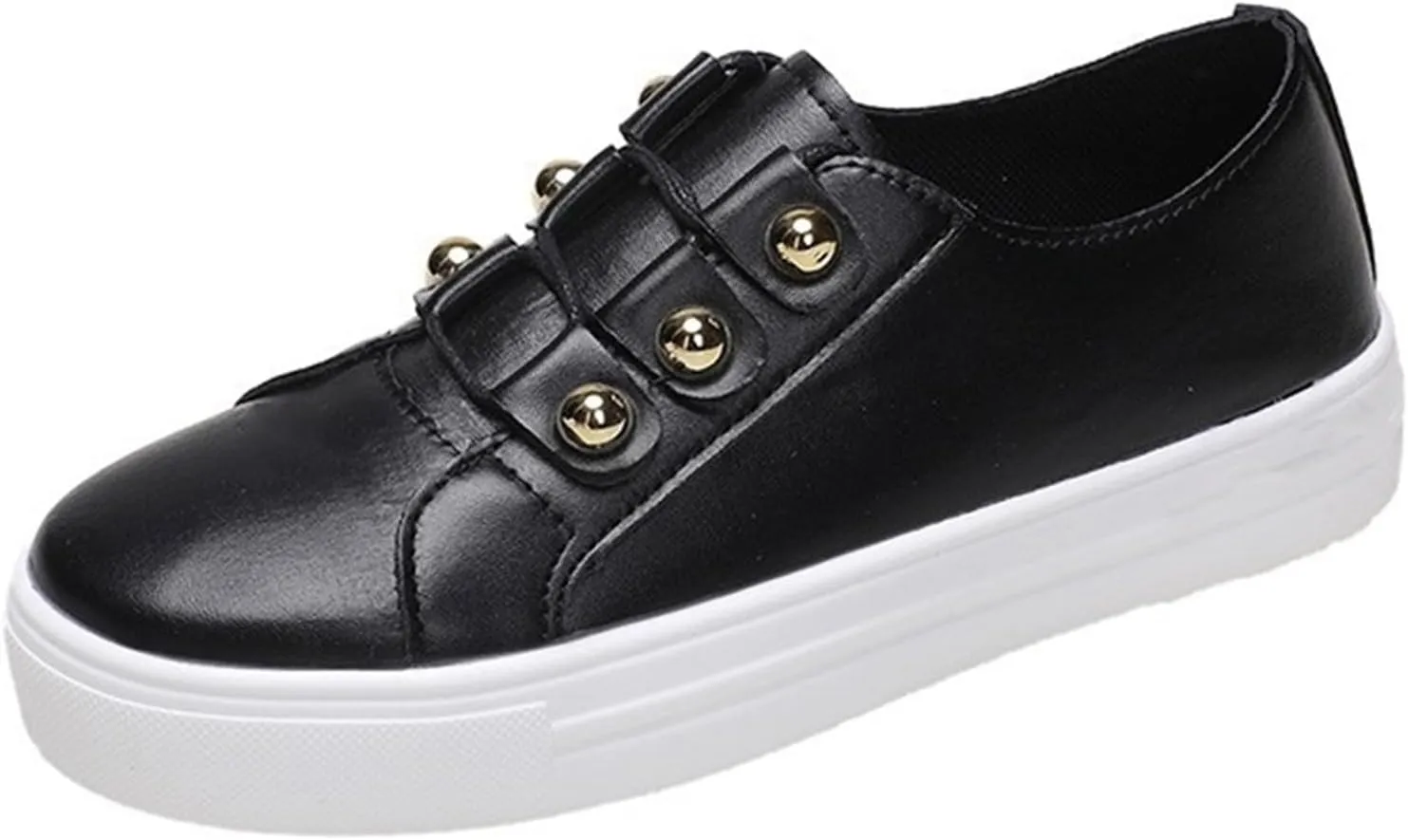 Lausiuoe Shoes For Women Flats Comfortable Dressy Fashion Canvas Sneakers Casual Low Top Comfort Slip On Walking Loafers
