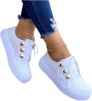 Lausiuoe Sneakers For Women Walking Shoes Comfortable Slip On Fashion Canvas Sneakers Casual Soft Non-Slip Flat Loafers