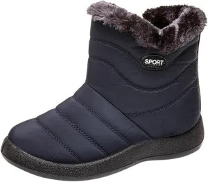 Masbird Winter Boots for Women Comfortable Waterproof Slip On Shoes Outdoor Fur Lined Lining Warm Snow Boots Ankle Booties