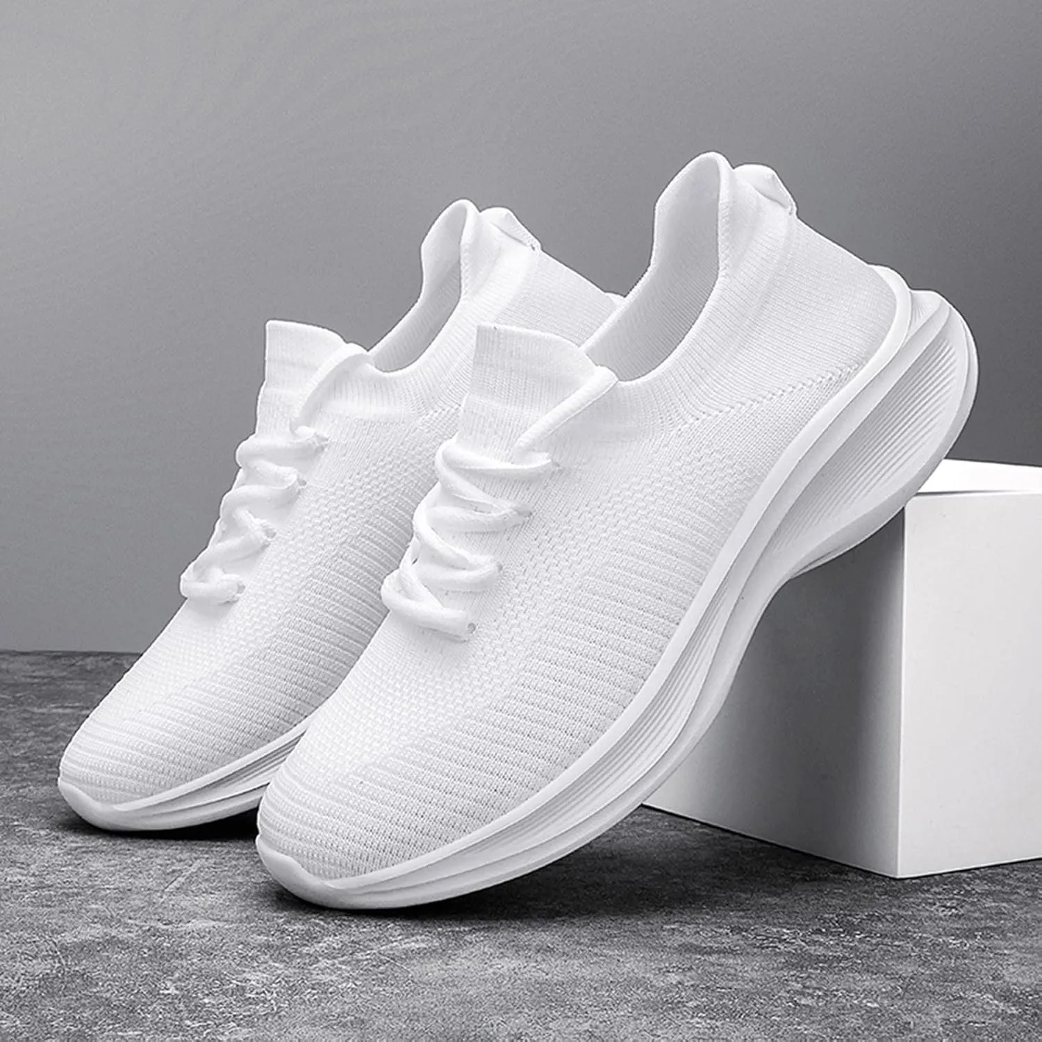 Men Running Shoes Men's Comfortable Tennis Shoes Outdoor Lightweight Breathable Soft Sole Non Slip Sports Sneakers