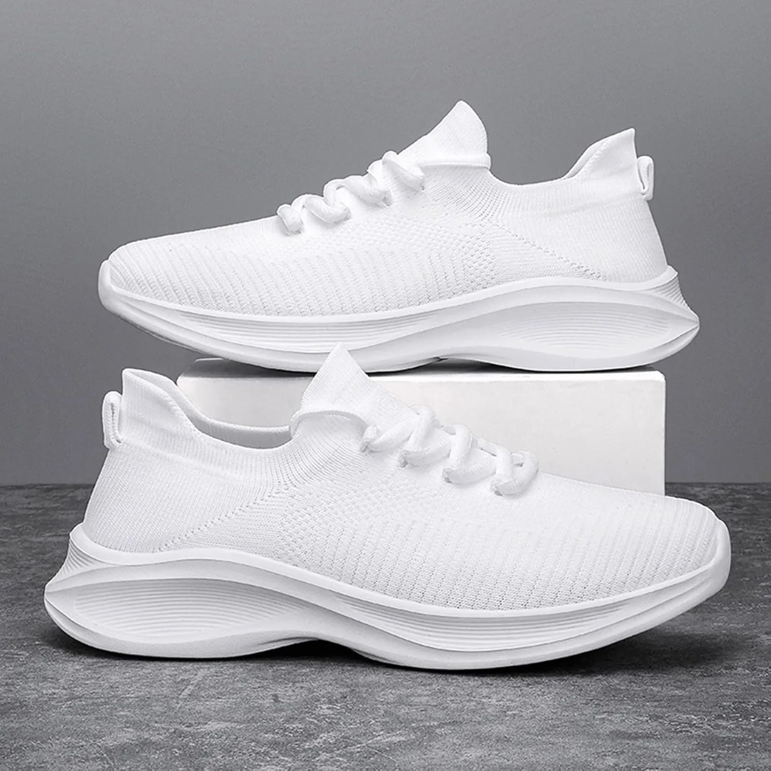 Men Running Shoes Men's Comfortable Tennis Shoes Outdoor Lightweight Breathable Soft Sole Non Slip Sports Sneakers