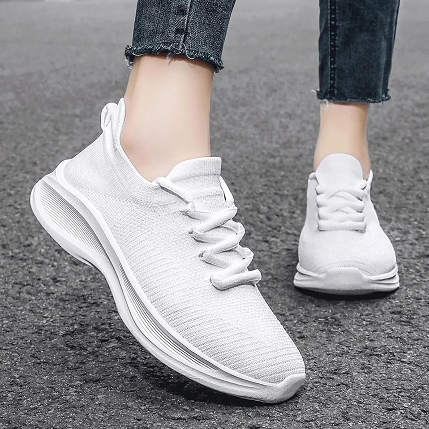 Men Running Shoes Men's Comfortable Tennis Shoes Outdoor Lightweight Breathable Soft Sole Non Slip Sports Sneakers