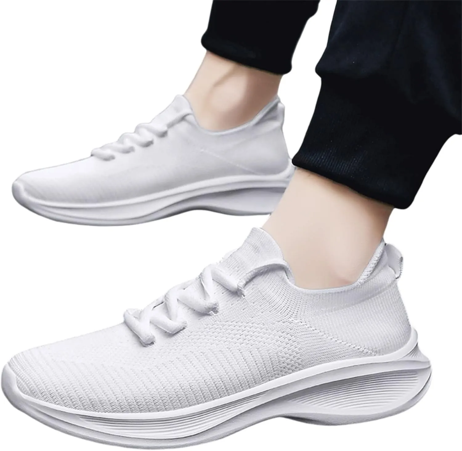 Men Running Shoes Men's Comfortable Tennis Shoes Outdoor Lightweight Breathable Soft Sole Non Slip Sports Sneakers