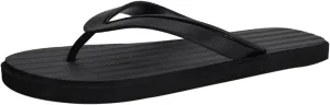 Men Yoga Mat Flip Flops Fashion Summer Men Flip Flops Flat Bottom and Light Cover Comfortable and Simple Style Solid Color (Black, 11.5)