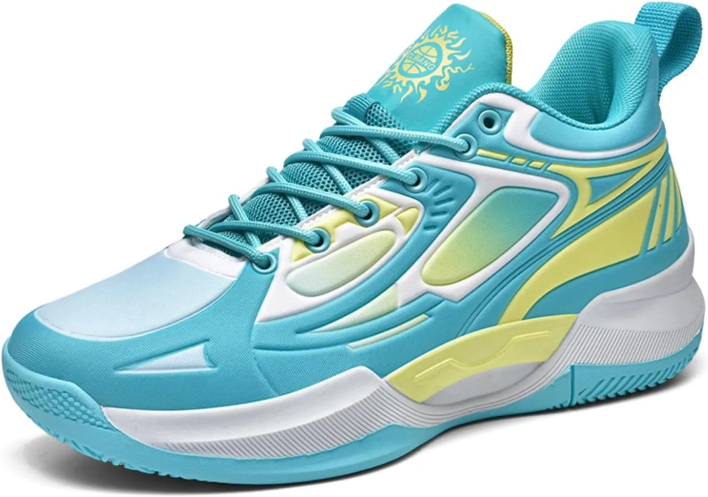 Mens Breathable Lace Up High-Top Basketball Shoes Fashion Comfortable Non-Slip Sneakers for Running Walking Workout Training