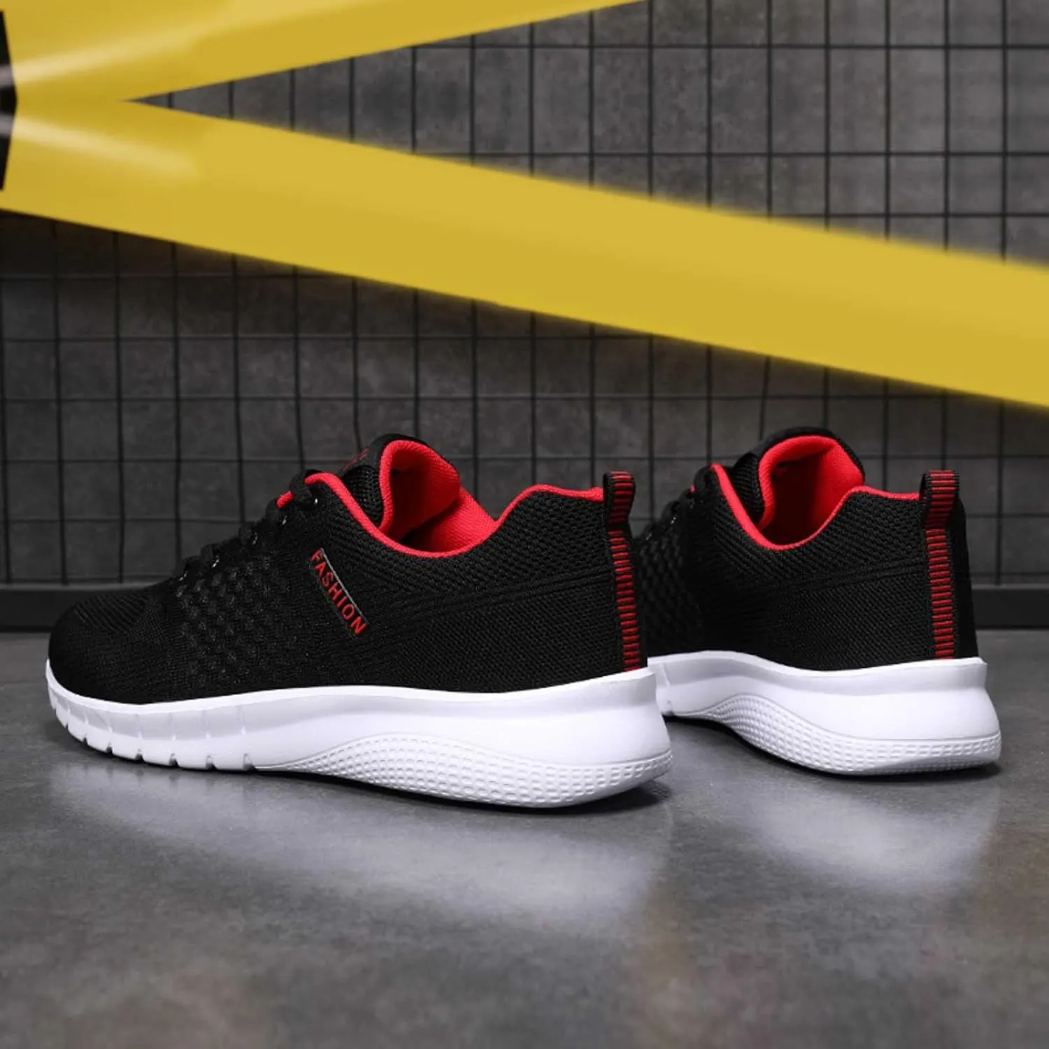 Mens Breathable Lace Up Running Shoes Outdoor Athletic Lace Up Hiking Shoe Memory Foam Versatile Shoes for Men