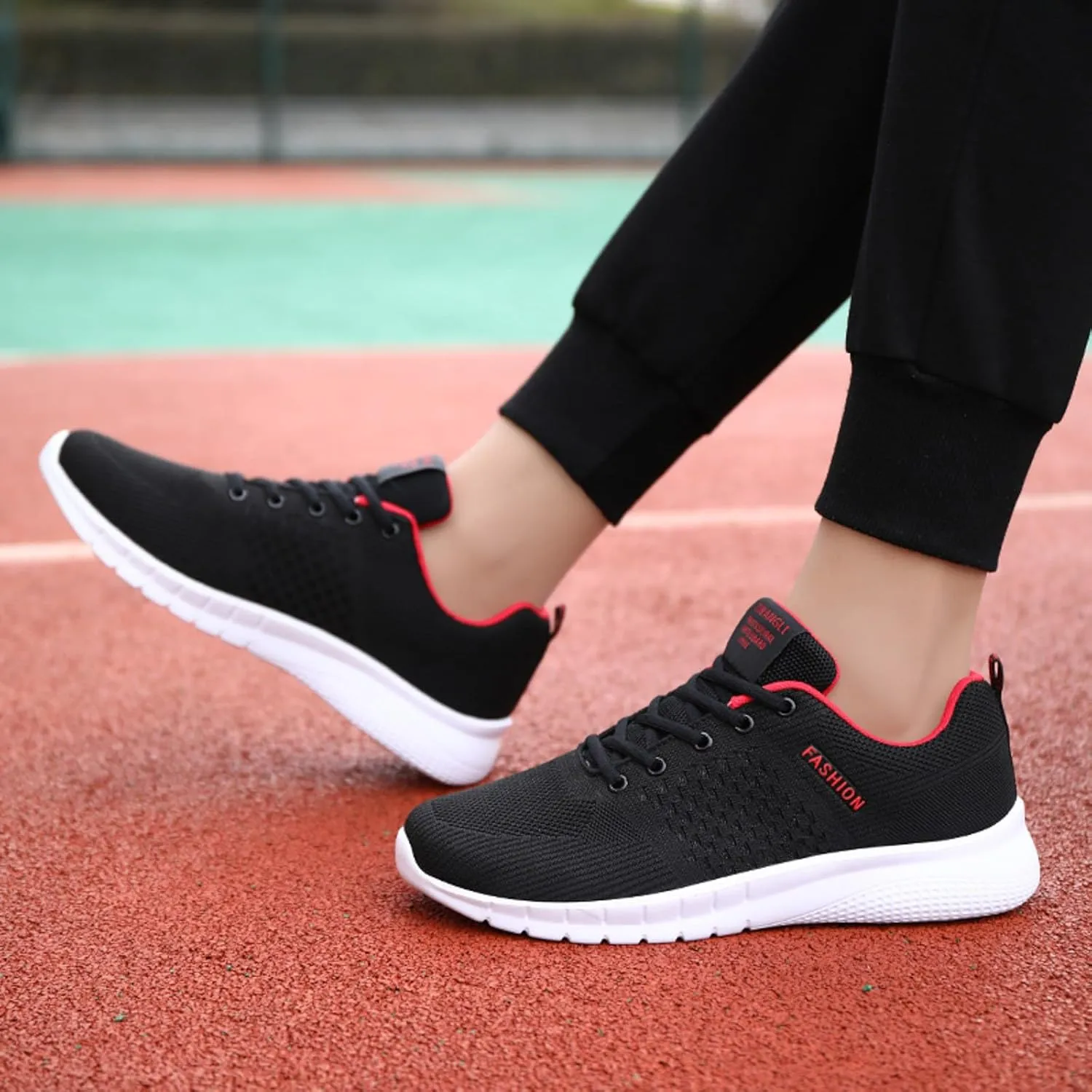 Mens Breathable Lace Up Running Shoes Outdoor Athletic Lace Up Hiking Shoe Memory Foam Versatile Shoes for Men