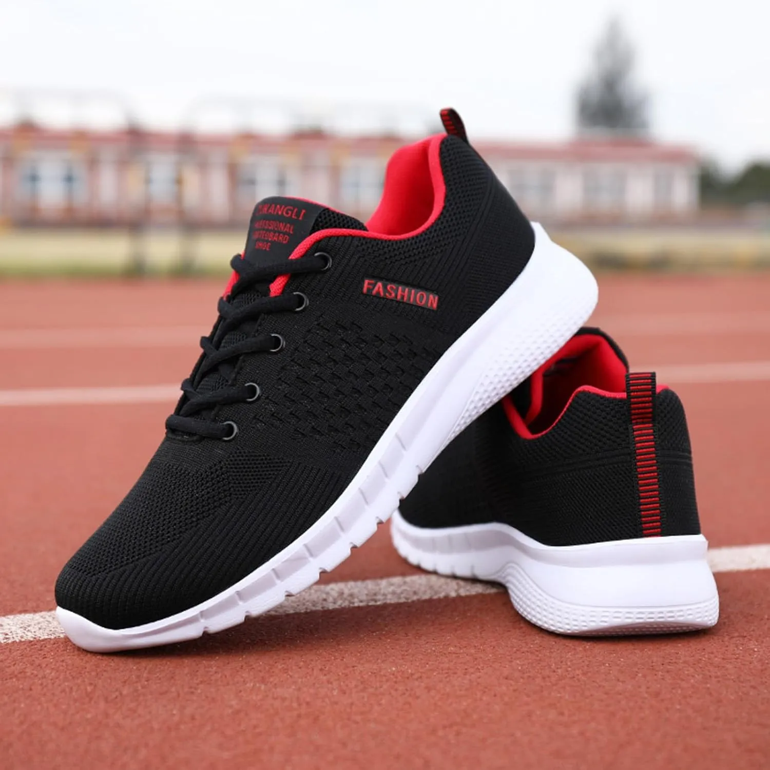 Mens Breathable Lace Up Running Shoes Outdoor Athletic Lace Up Hiking Shoe Memory Foam Versatile Shoes for Men