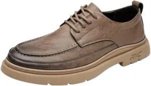 Men's Classic Lace-up Formal Oxfords Classic Leather Loafers with Business Casual Style Anti-Slip and wear-Resistant Design