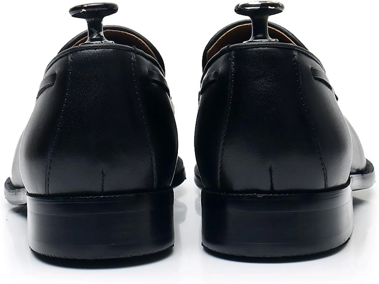 Mens Dress Shoes Slip On Causal Tassel Loafers Genuine Leather Fashion Mocasines Modern Prom Wedding Penny Loafers Business Suit Shoes Tuxedo Shoes for Men