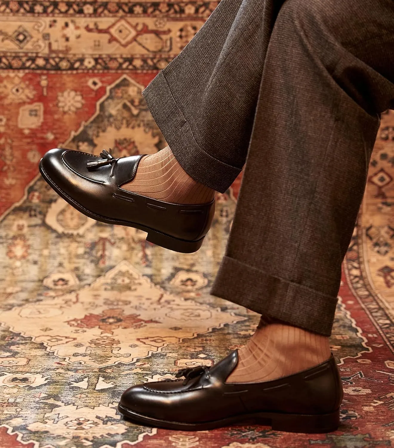 Mens Dress Shoes Slip On Causal Tassel Loafers Genuine Leather Fashion Mocasines Modern Prom Wedding Penny Loafers Business Suit Shoes Tuxedo Shoes for Men