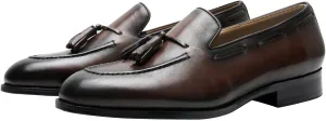 Mens Dress Shoes Slip On Causal Tassel Loafers Genuine Leather Fashion Mocasines Modern Prom Wedding Penny Loafers Business Suit Shoes Tuxedo Shoes for Men