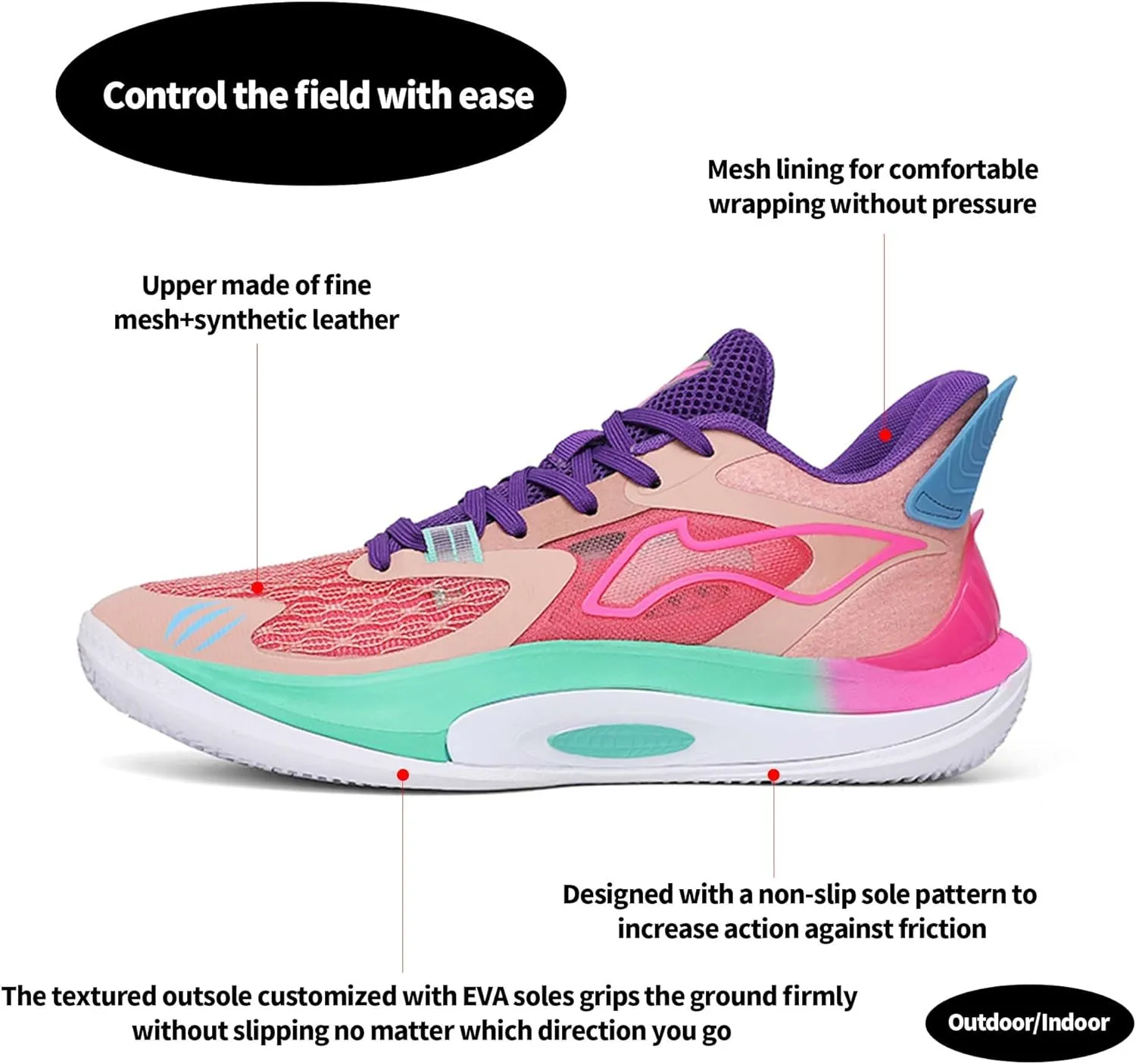 Men's High-Top Basketball Shoes Fashion Sneakers Lace-Up Trainers for Stylish Basketball Style and Comfortable Lightweight Breathable Non-Slip Tennis Sneakers