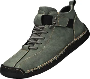 Mens High Top Sneakers Solid Color Lace-up Casual Breathable Soft Walking Running Shoes Comfortable Tennis Shoes Flat Bottom Non Slip Summer Spring Mens Shoe