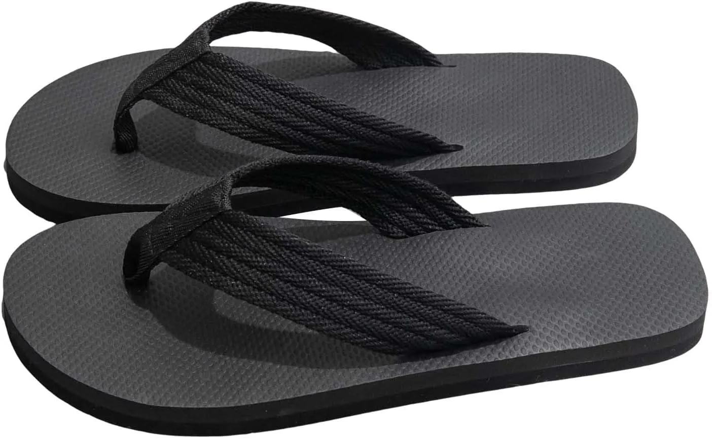 Men's Leather Flip Flops Arch Support Summer Beach Pool Water Thong Sandals Waterproof Casual Sandals for Men Leather